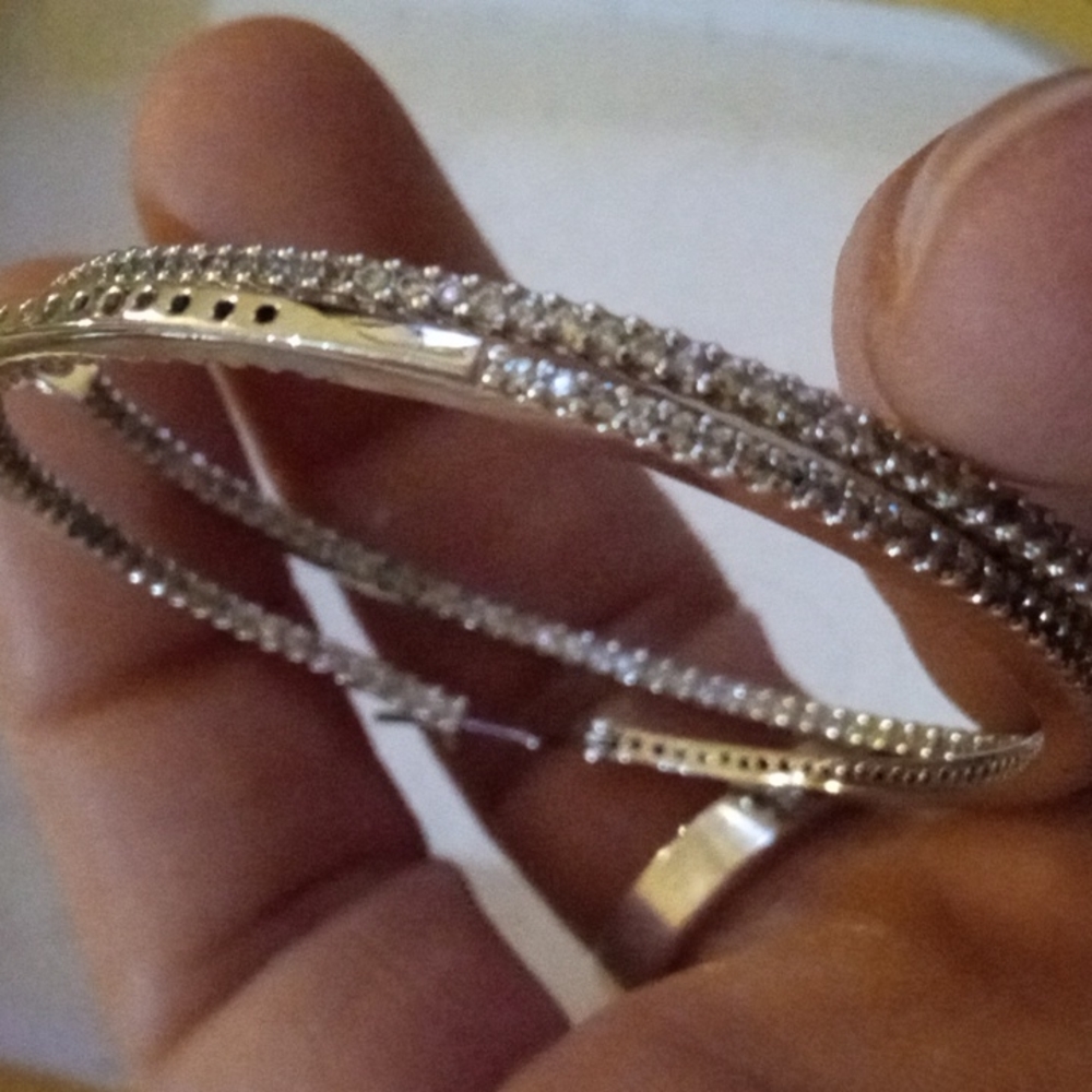 Beautiful diamond hoop earrings